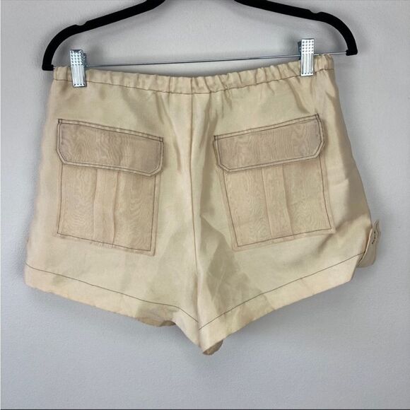 Ganni solid organza delicate fabric shorts size EU40/ US Large, NWT - Picture 6 of 13